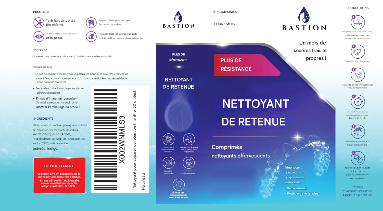 Retainer Cleaner & Denture Cleanser โ 30 Tablets | 1 Month Supply