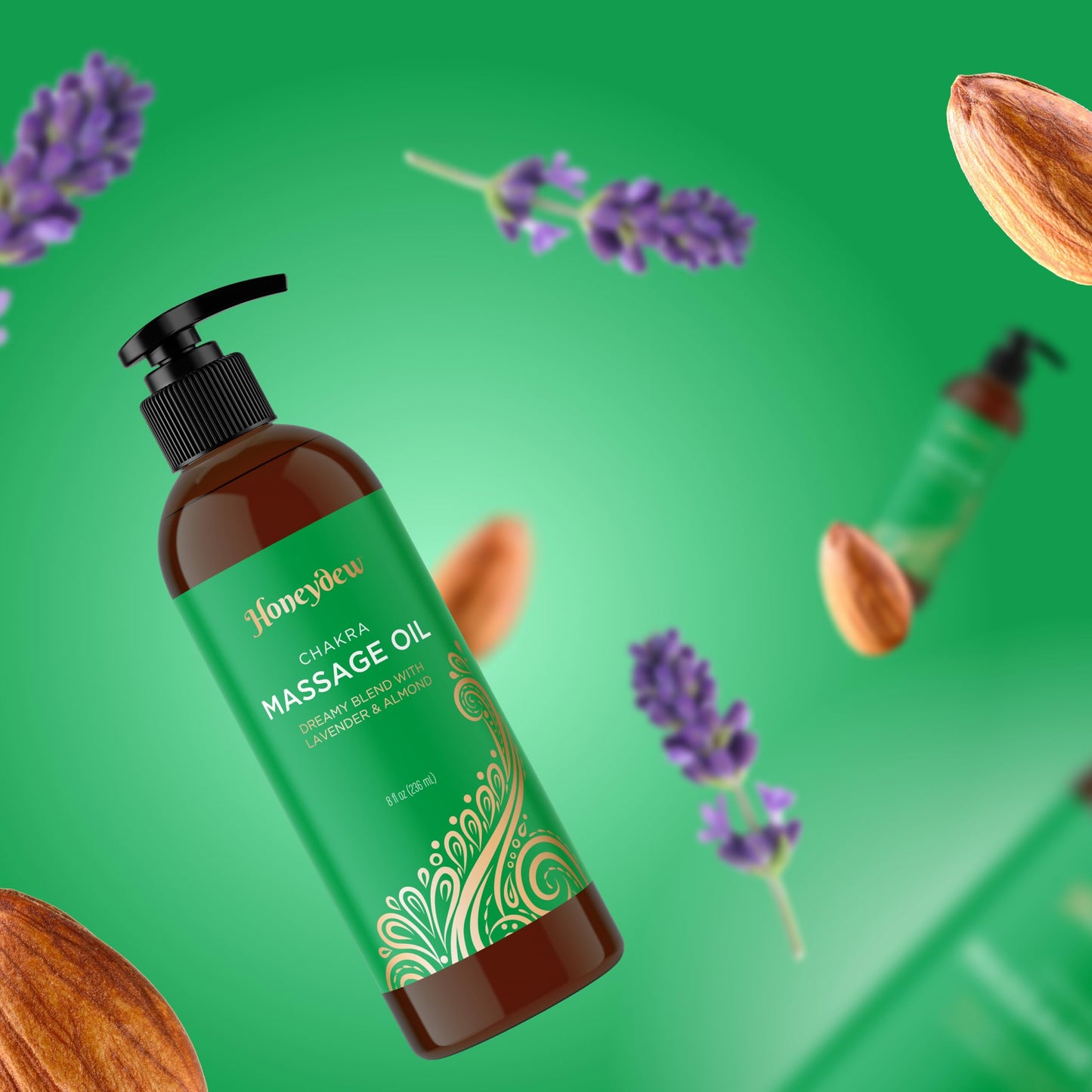 Lavender Massage Oil | Aromatherapy Full-Body Massage Oil for Men & Women โ Coconut, Lavender & Sweet Almond | Vegan & Non-GMO