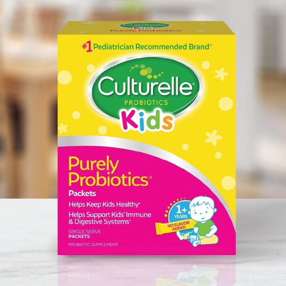 Culturelle Kids Daily Probiotic Packets (Ages 3+) โ 30 Count | Pediatrician-Recommended Brand