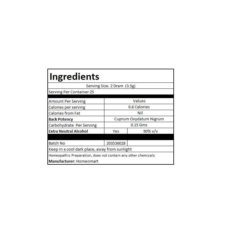 Cuprum Oxydatum Nigrum Homeopathy Pellets 6C โ Pack of 3 | Homeomart