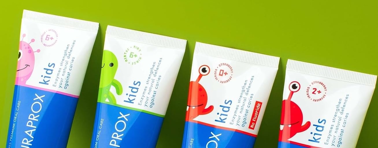Curaprox Kids Toothpaste 1450 โ Watermelon, 60ml, Ages 6+, SLS Free, Microplastic Free & Triclosan Free