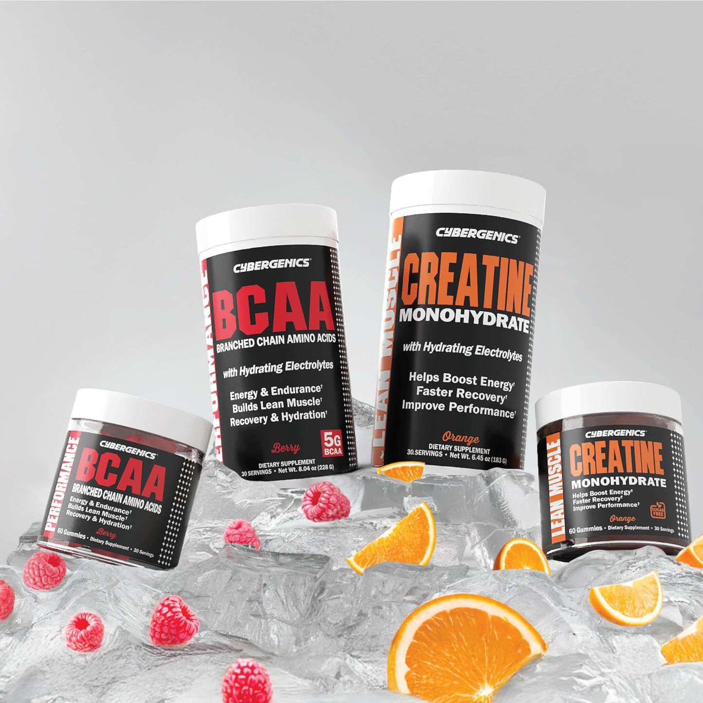 Cybergenics Creatine Monohydrate Gummies โ 500mg per Serving, Gluten Free, Orange