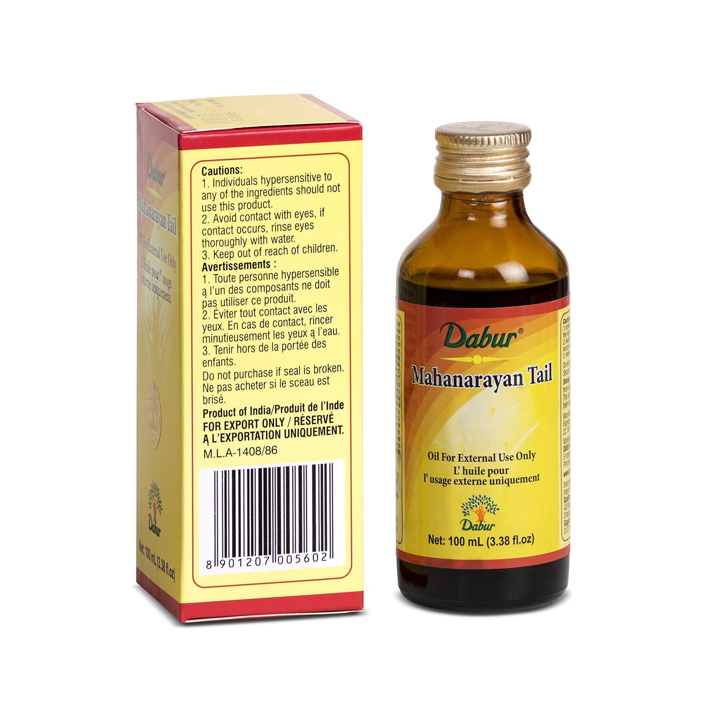 Dabur Mahanarayan Tail Massage Oil for Aching Joints & Muscles โ 100 ml