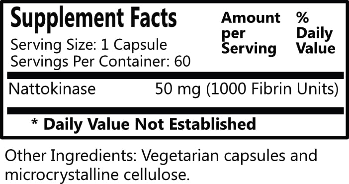 Daily Nattokinase โ 50 mg per Capsule | Kosher & Vegan