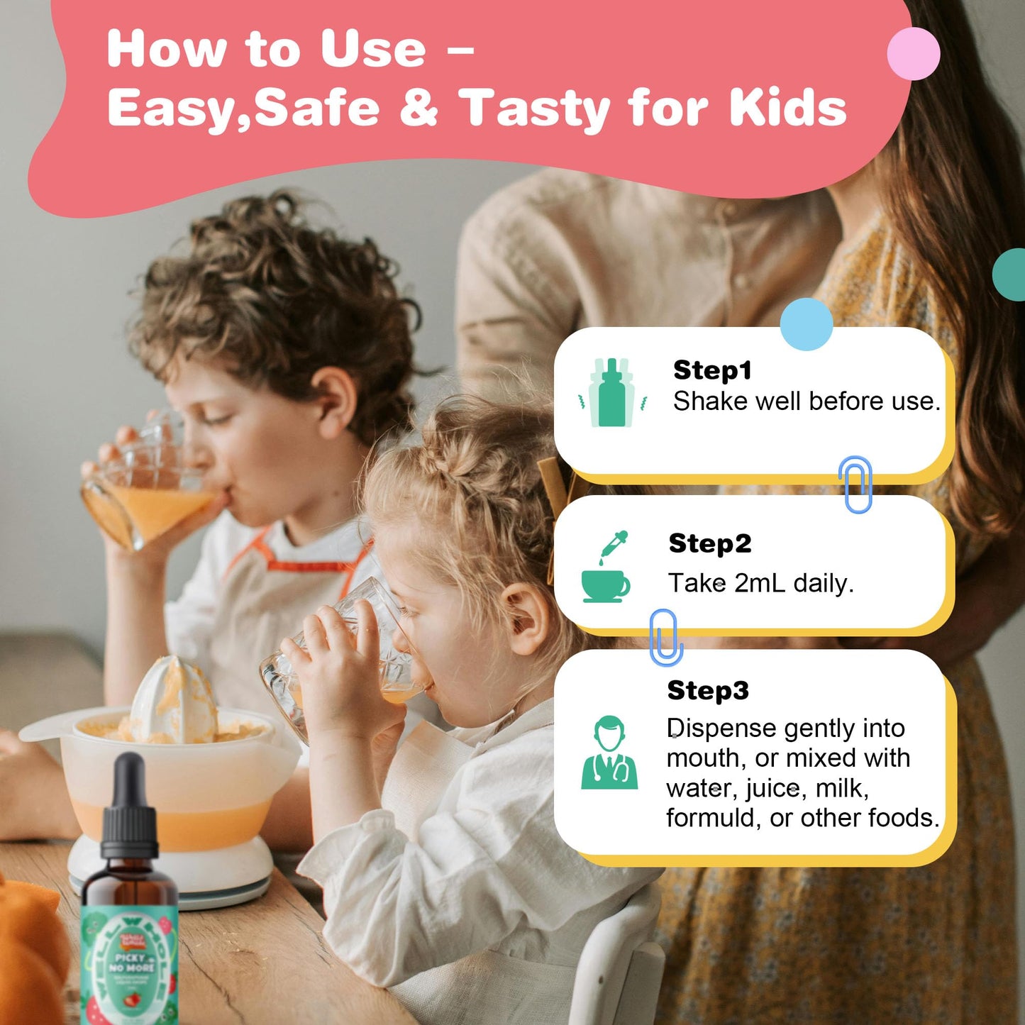 Well&Whole Sulforaphane Kids Liquid โ Broccoli Sprout Extract, Appetite Support, 60mL, Vegan & Sugar-Free