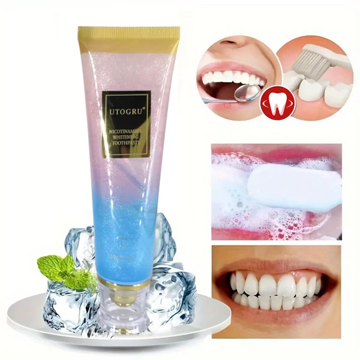 Niacinamide Whitening Toothpaste by Utogru โ Enamel Care & Fresh Breath