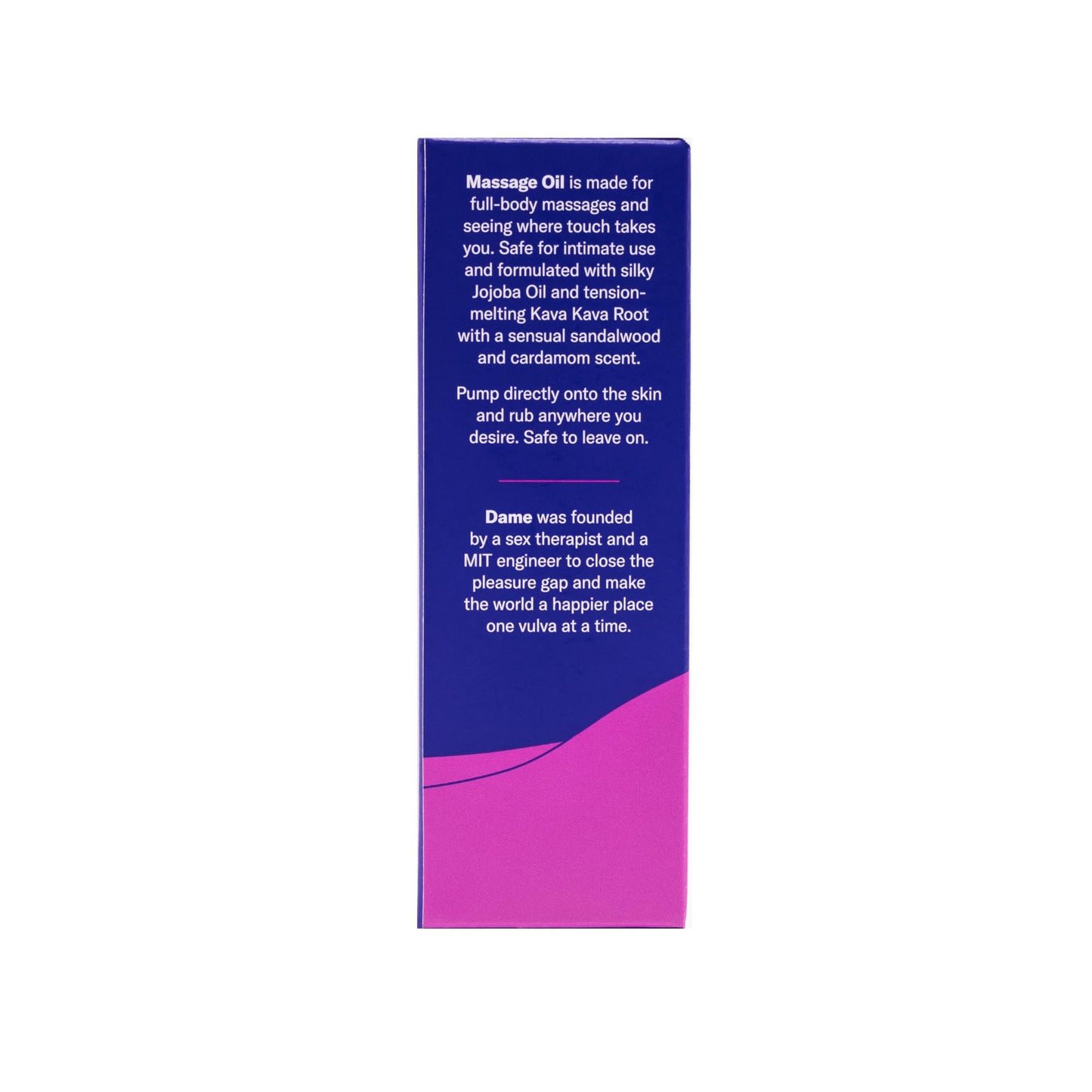 Massage Oil for Women by Dame โ Sandalwood & Cardamom, Doctor Approved