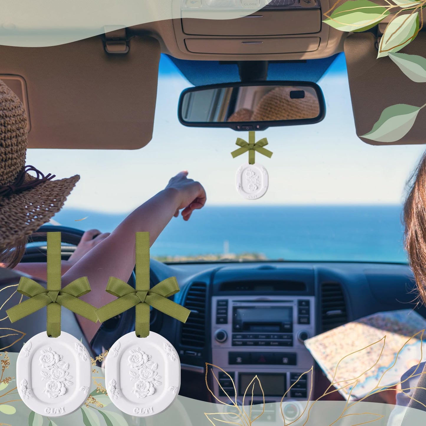 Dansib 6 Pcs Passive Diffusers for Essential Oils β 6 Aroma Flower Car Diffusers (Non-Electric, Classic 2.72 x 3.31 in)