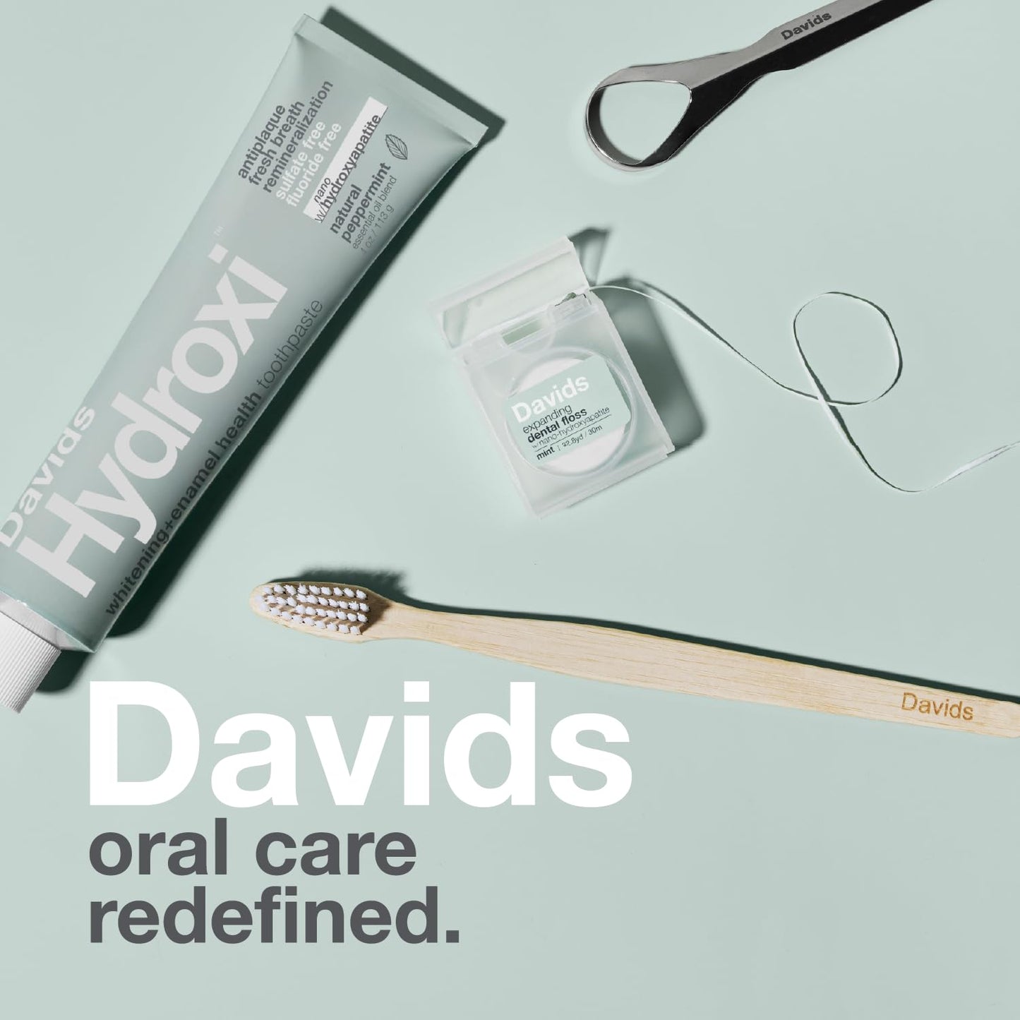 Davids Hydroxi Fluoride Free Nano Hydroxyapatite Toothpaste โ Whitening, Enamel Remineralizing, SLS Free, Fresh Mint, 4 oz (3 Pack) Made in USA