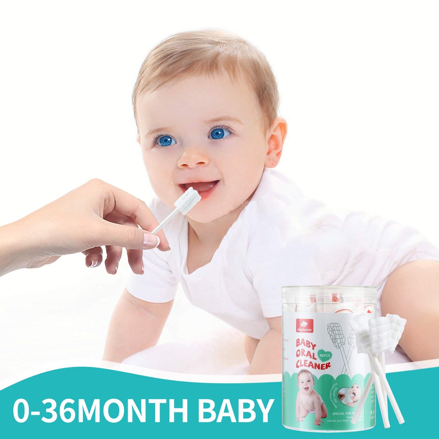 Dearlomum Baby Tongue Cleaner β Newborn Toothbrush, 96Pcs Disposable Infant Toothbrushes, 0-36 Months