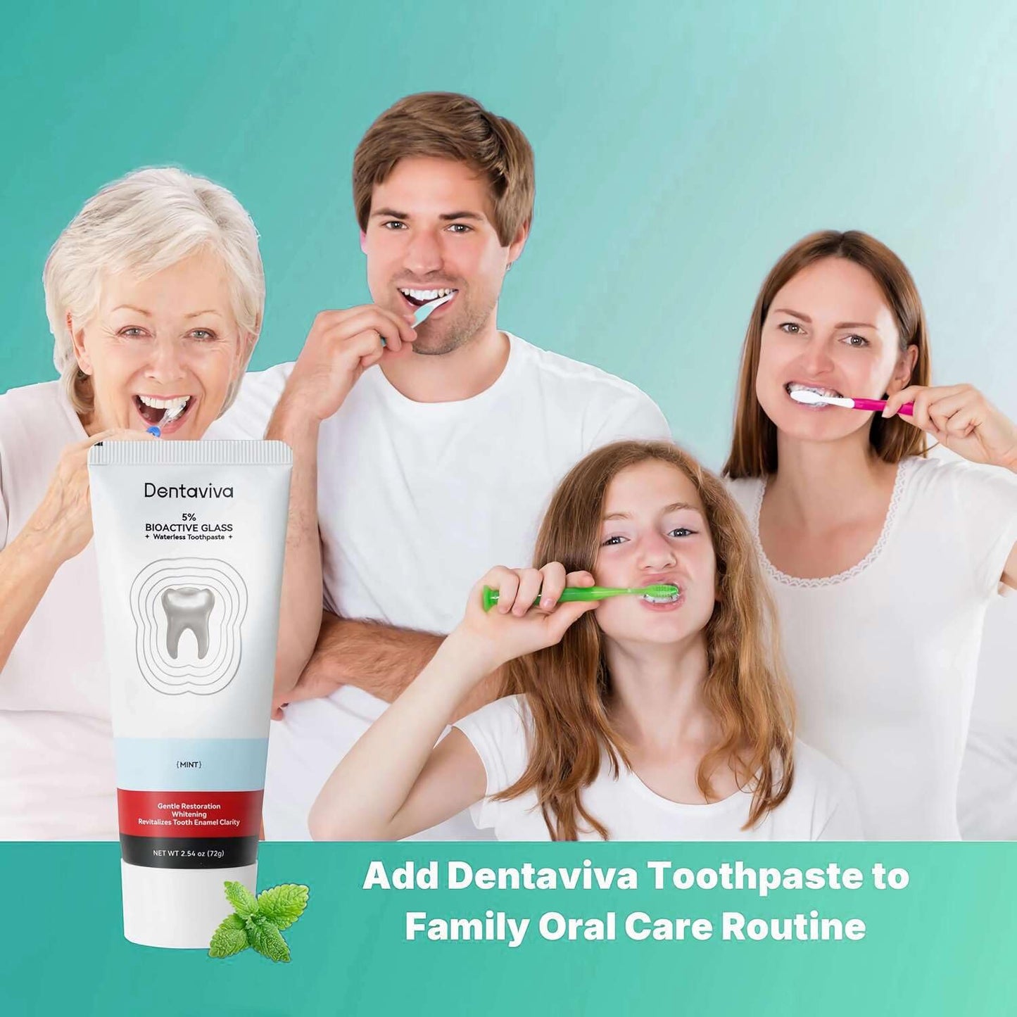 DentaViva Fluoride-Free Total Restorative Toothpaste โ Restores Enamel & Fights Sensitivity (2 x 2.54 oz)