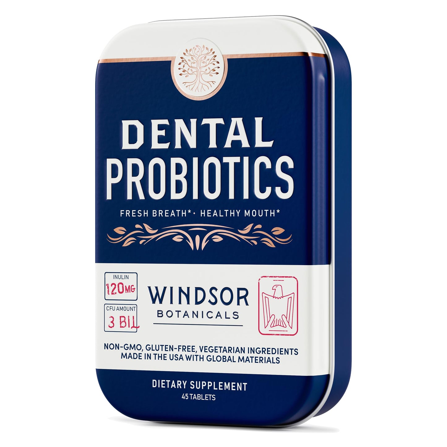 Dental Probiotics for Teeth & Gums โ 3B CFU Lactobacillus Tablets (45 Chewables)