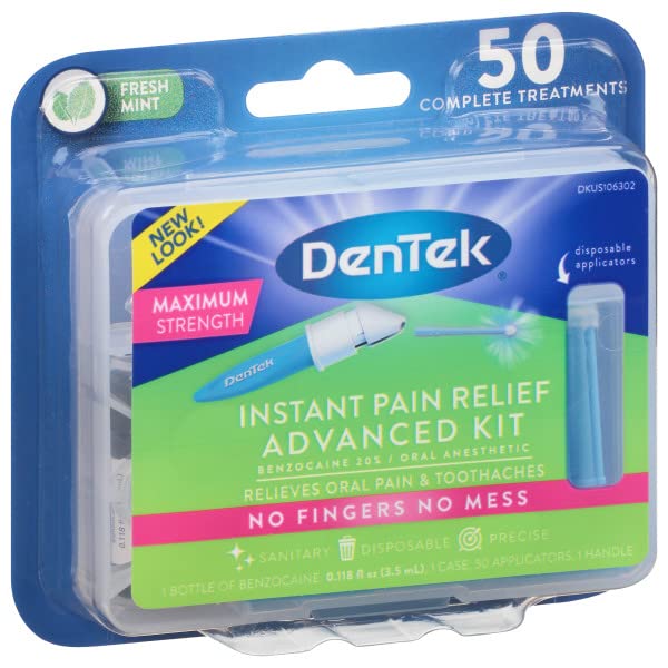 DenTek Adult Instant Tooth Pain Relief Kit โ 50 Applicators (Pack of 4)