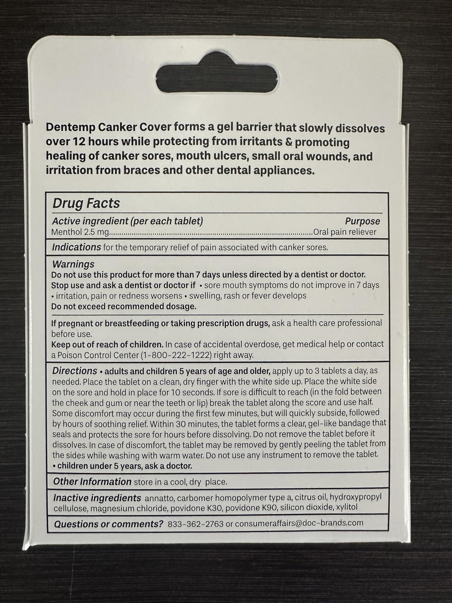 Dentemp Canker Cover 2pk โ Canker Sore Medicine & Pain Relief (12 Count) for Adults