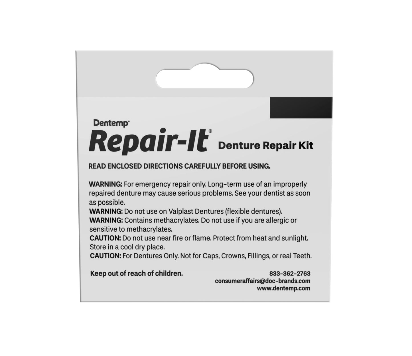 Dentemp Repair Kit โ Advanced Formula Denture Repair (Pack of 3)