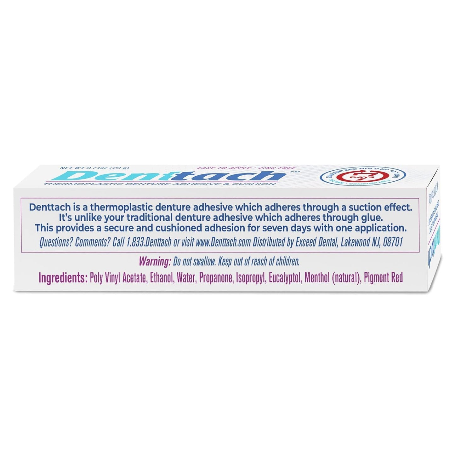 Thermoplastic Denture Adhesive & Cushion Reliner โ Zinc-Free, 7-Day Hold (Pack of 5)