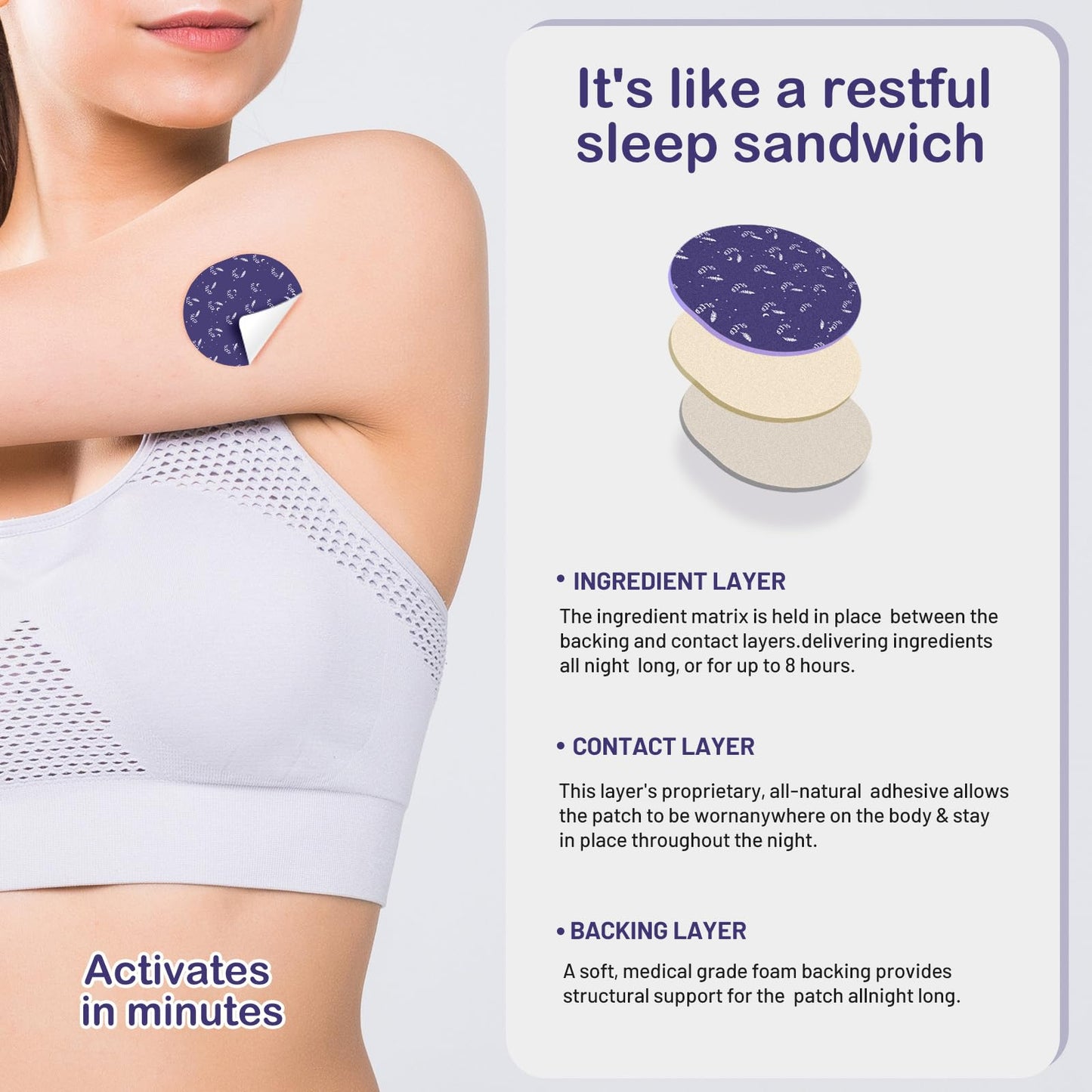 DEPOVTE Sleep Patches 60pcs โ Melatonin, Lavender & Chamomile, Extra Strength, Overnight