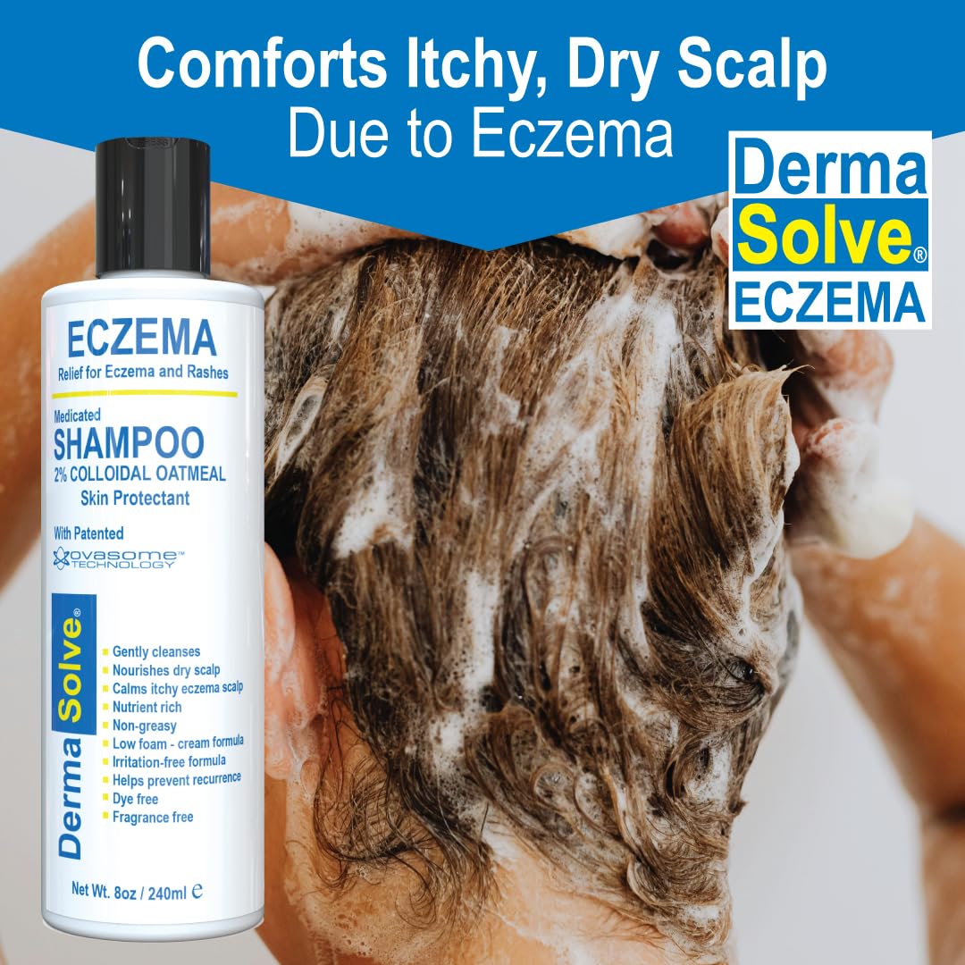 Dermasolve Eczema Shampoo & Conditioner Combo Pack β Steroid-Free for Kids & Adults