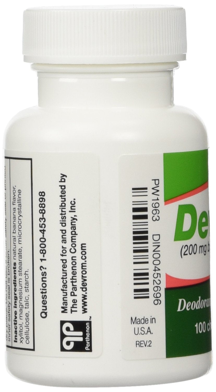 Devrom Tablets (Internal Deodorant) 200mg โ 100 Chewable Tablets