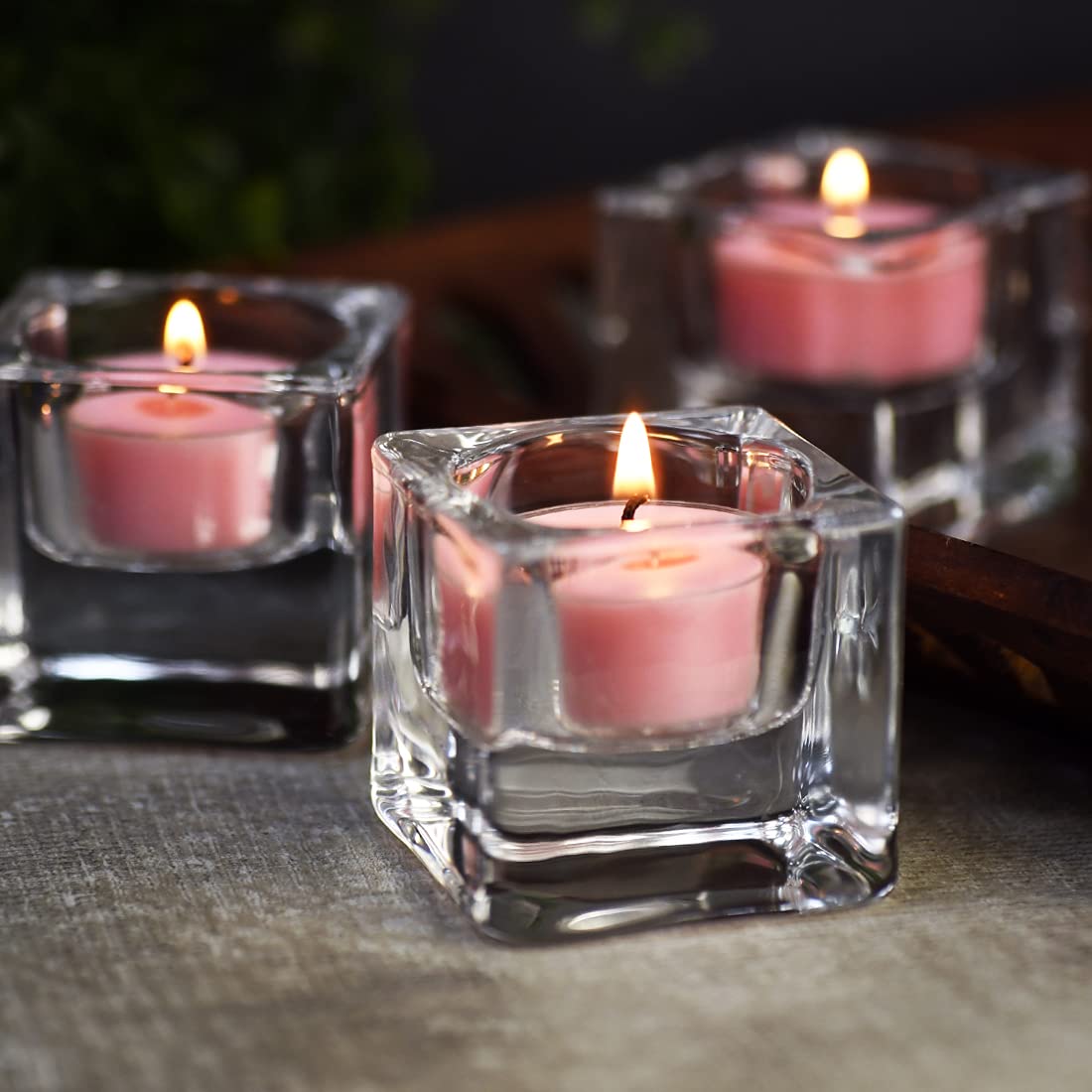 DEYBBY Rose Scented Soy Tealight Candles โ 36-Pack (4h)