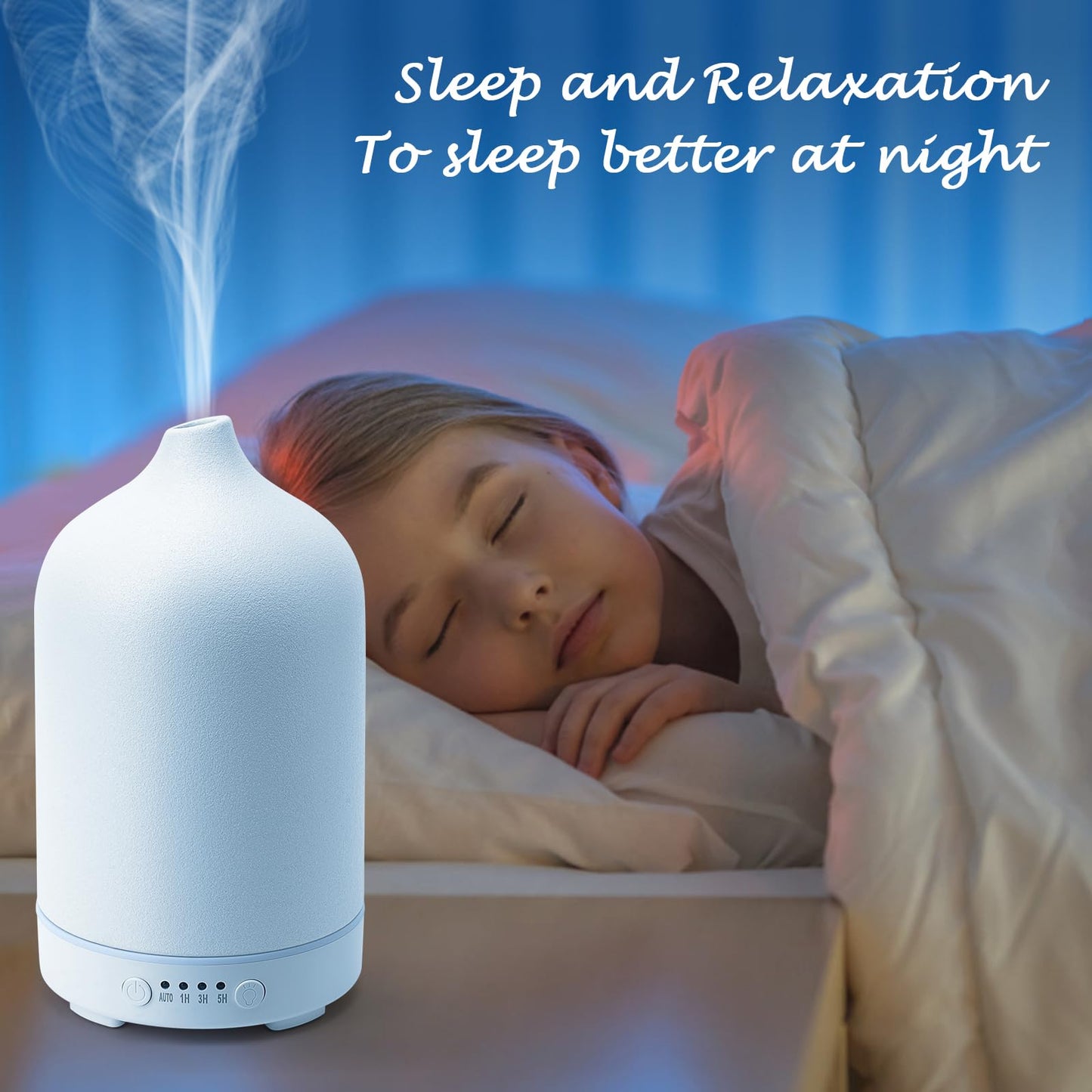 Diffuserlove Ceramic Diffuser 250ML โ White Stone Aromatherapy Diffuser
