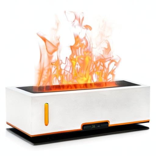 Diffuserlove Flame Diffuser Humidifier 200ml โ Real Flame Aroma Diffuser for Home & Office