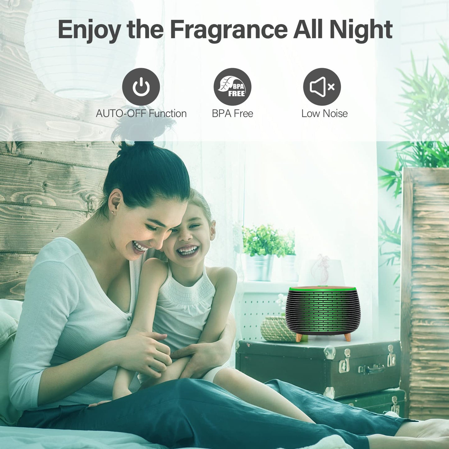 Diffuserlove 400ML Essential Oil Diffuser โ 7 Color Lights
