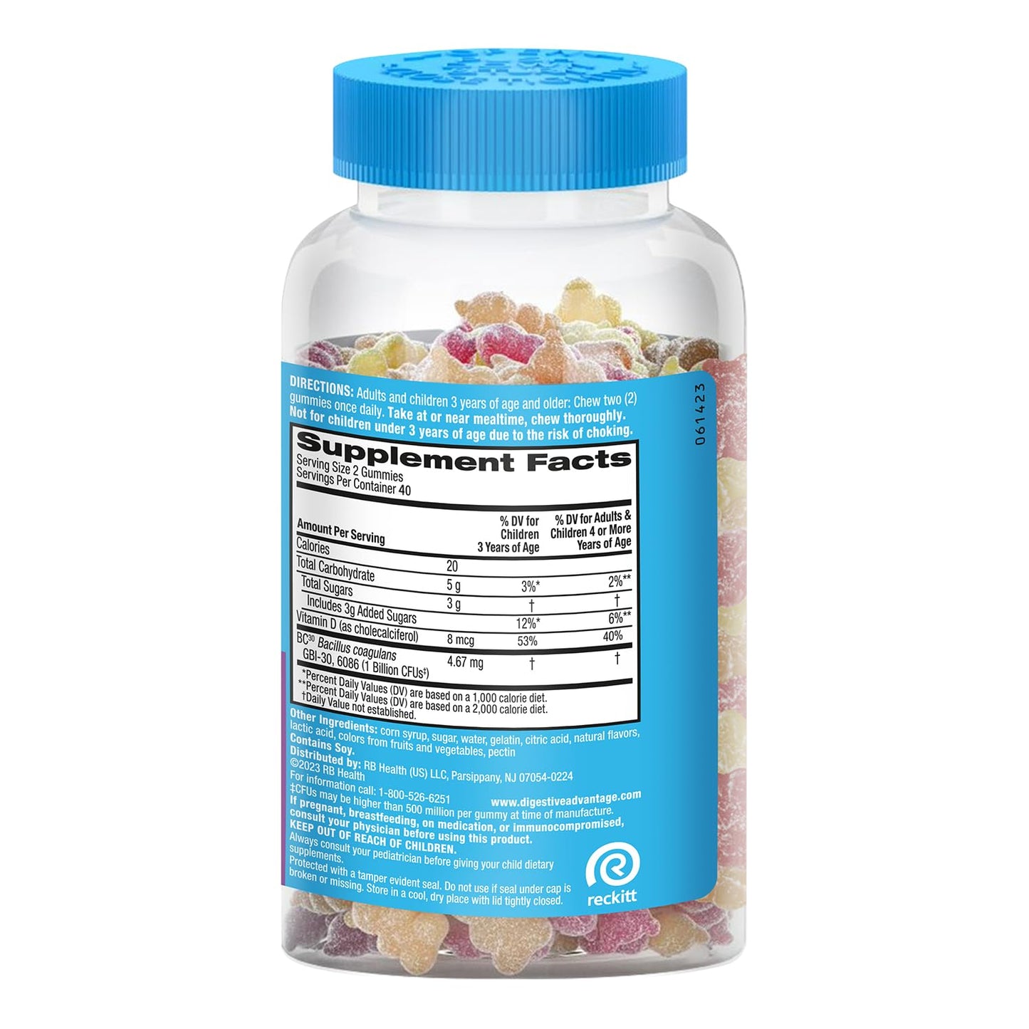 Digestive Advantage Probiotic Gummies โ Digestive & Immune Support (80ct) 2-Pack