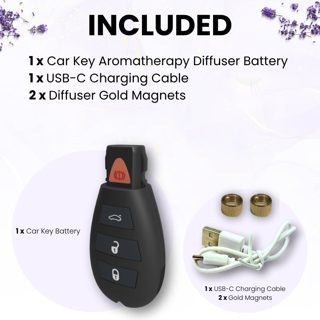 Discreet Car Key Aromatherapy Diffuser โ Rechargeable Keychain Wellness Tool