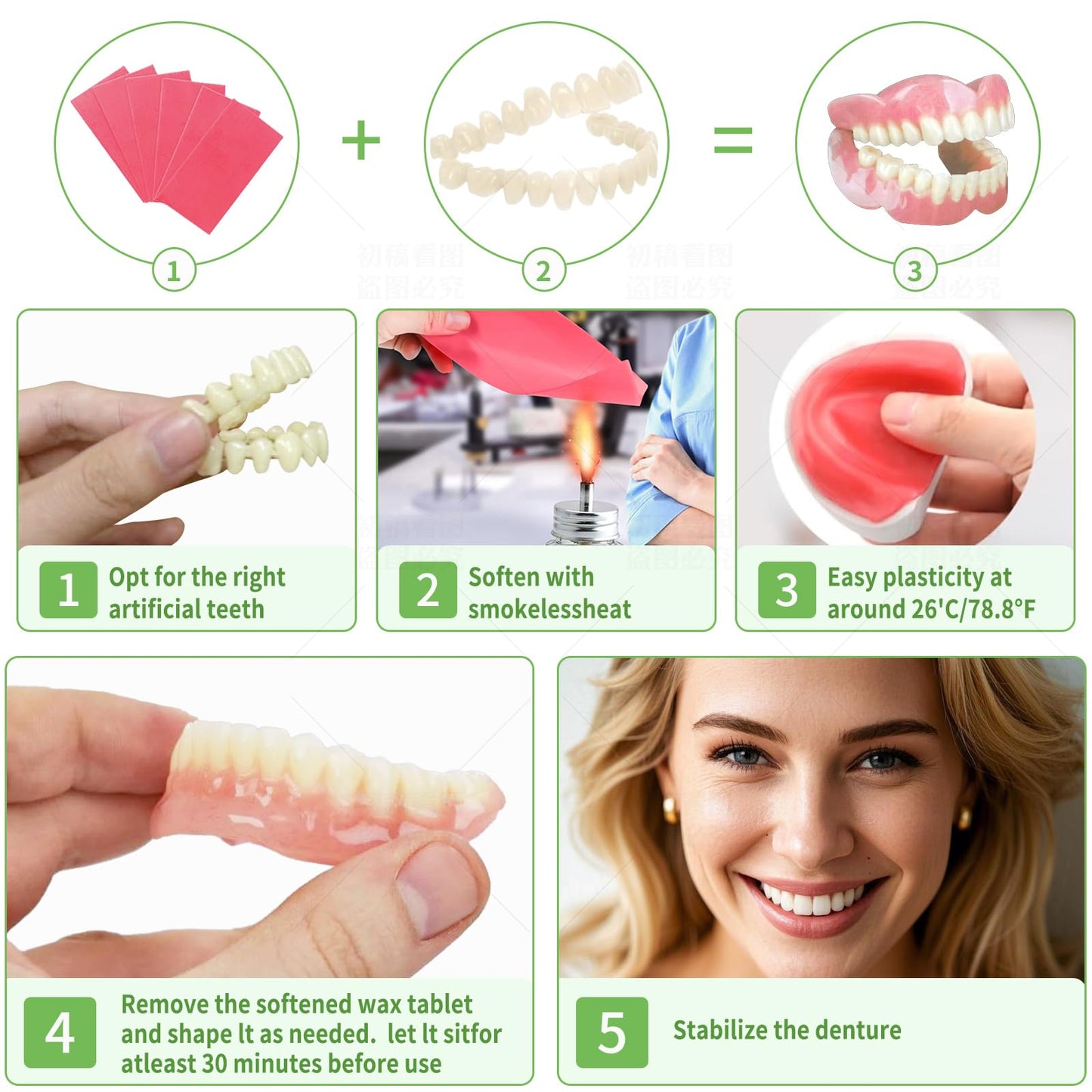 DIY Denture Kit โ Comfort-Fit Top & Bottom Teeth (XX05)