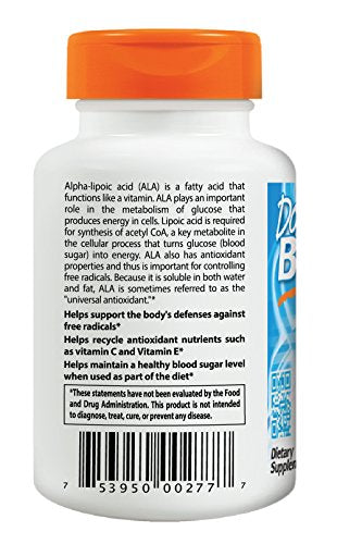 Doctor's Best Alpha-Lipoic Acid 300 mg โ Antioxidant Support, Non-GMO, Gluten Free, Vegan (180 Veggie Caps)
