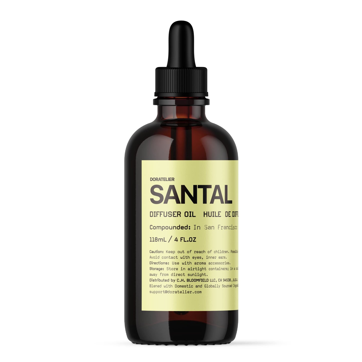 Doratelier Santal Diffuser Oil โ Niche Scent with Papyrus, Cardamom, Sandalwood | 118mL
