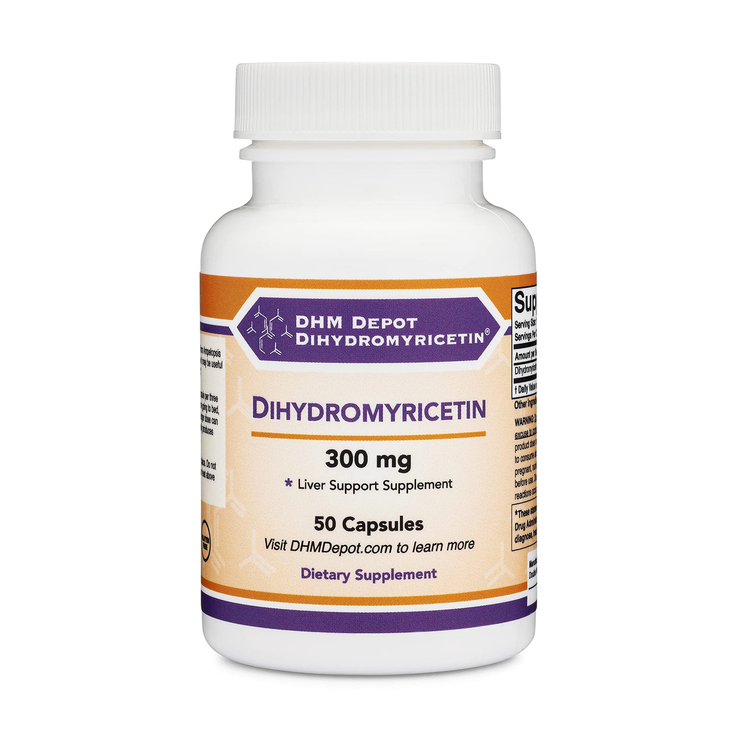 Double Wood DHM Depot β Liver Support, 50 Capsules (300 mg each) Pack of 2 β Non-GMO & Gluten Free