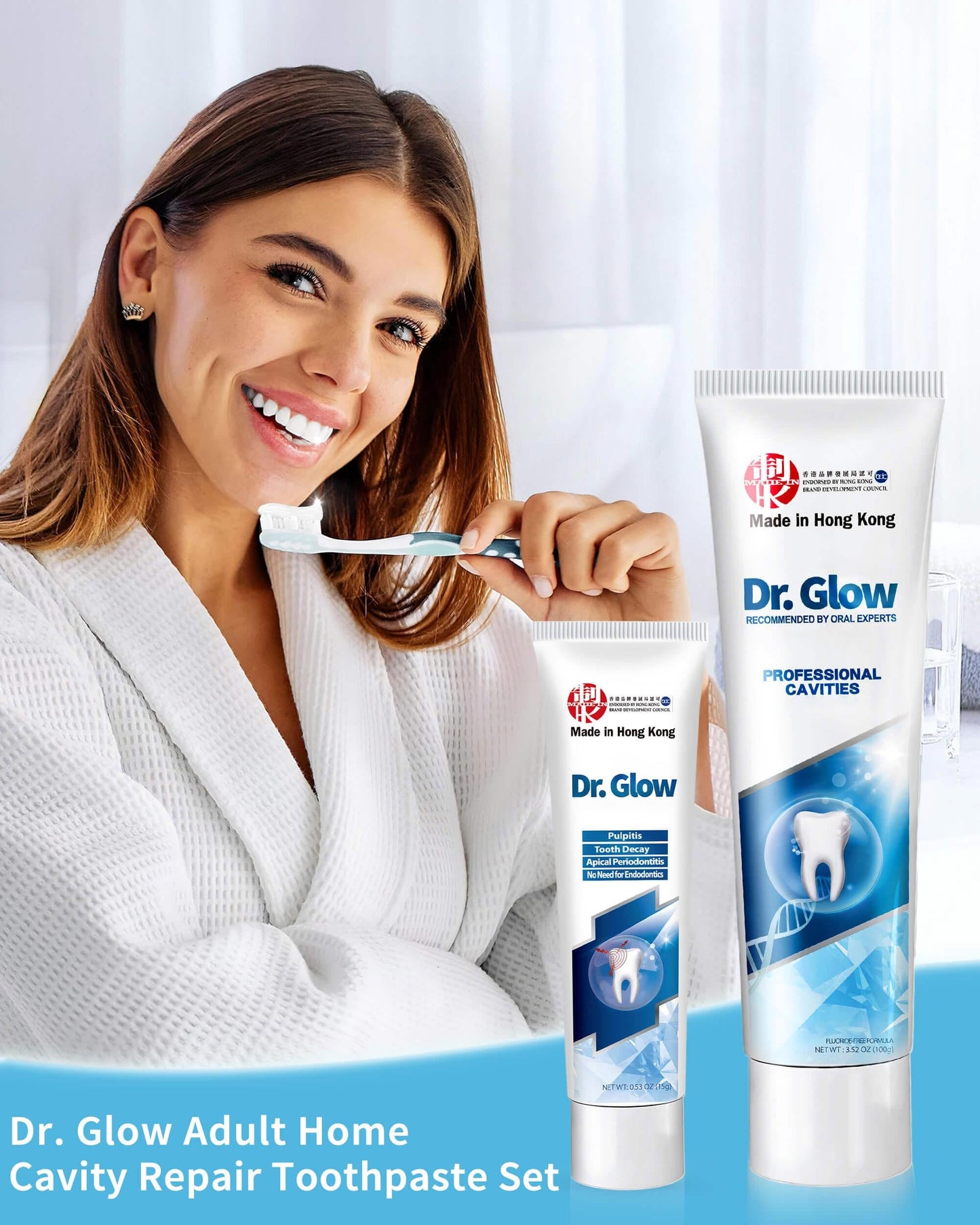 Dr. Glow Oral Care Cream โ Cavity Relief, Enamel & Gum Support (2 Pack)
