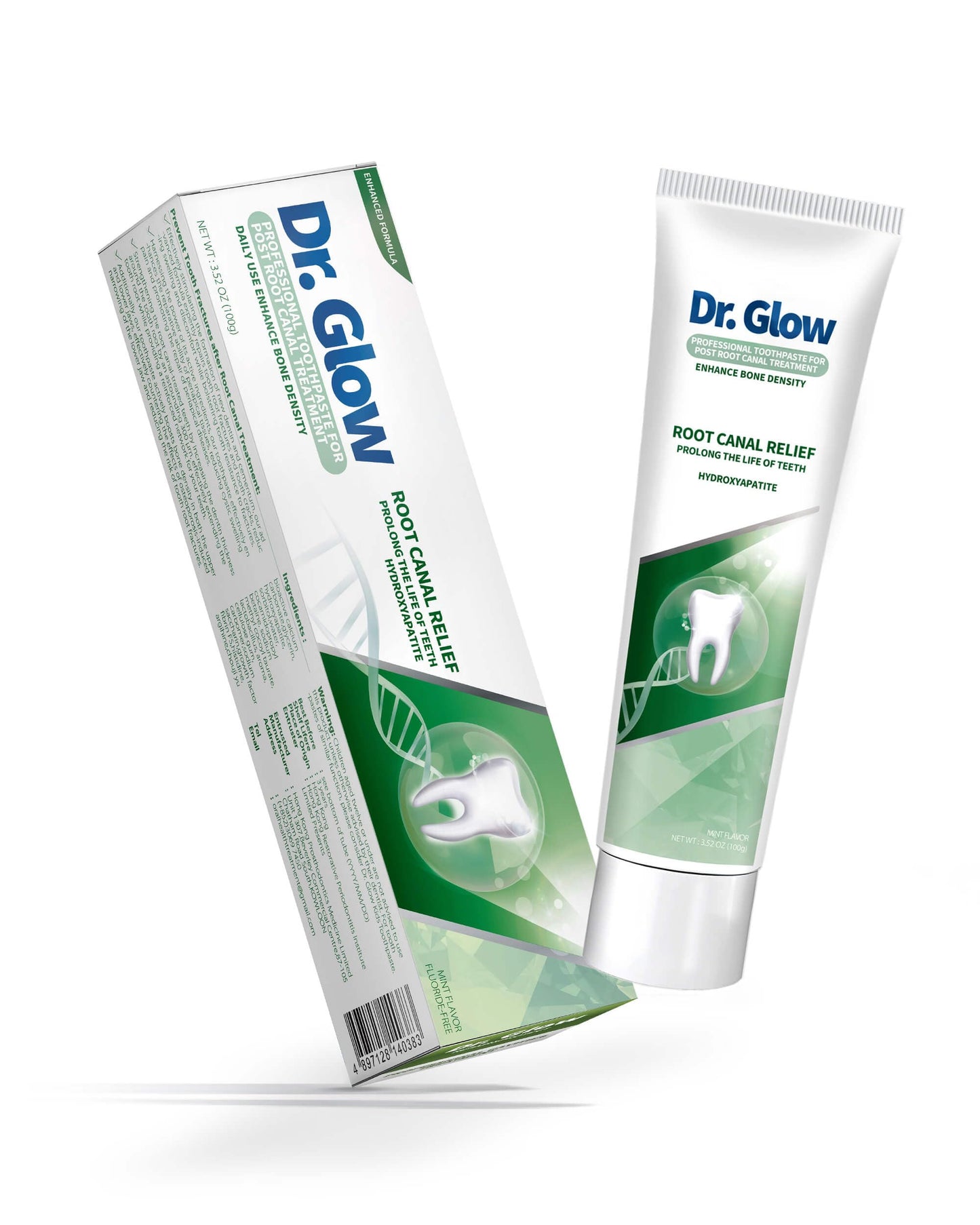 Dr. Glow Post-Root-Canal Toothpaste โ Remineralizing Hydroxyapatite, Fluoride Free