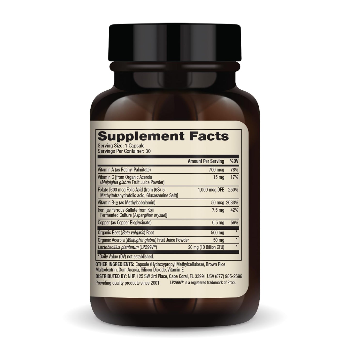 Dr. Mercola Blood Boost with Iron โ 7.5 mg Iron, 30 Capsules | Non-GMO, Gluten Free, Soy Free