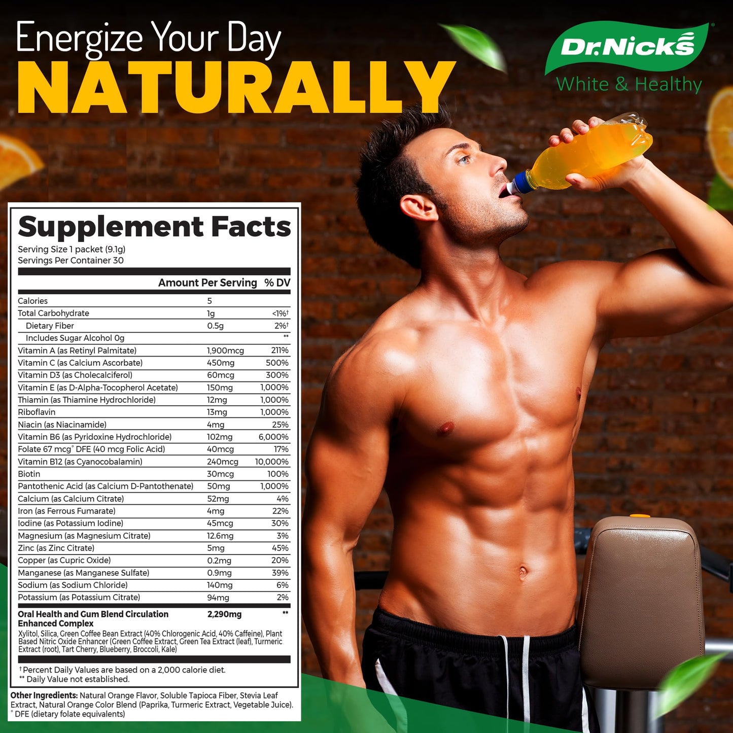 Dr. Nick's Multivitamin Powder โ 32 Vitamins, Sugar Free, Non-GMO, Vegan | 30 Pack