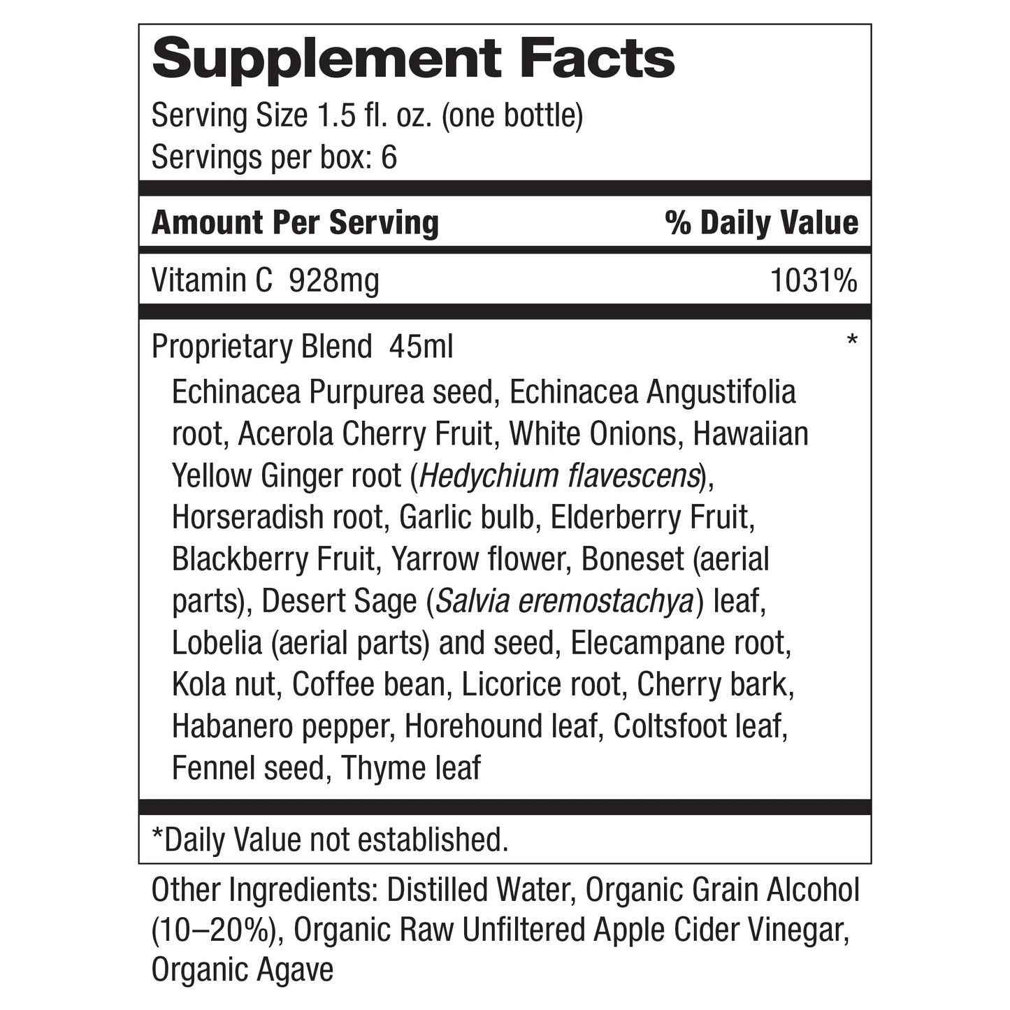 Dr. Schulze's Herbal Shot โ Organic Extract, Gluten-Free & Non-GMO | Immune Support