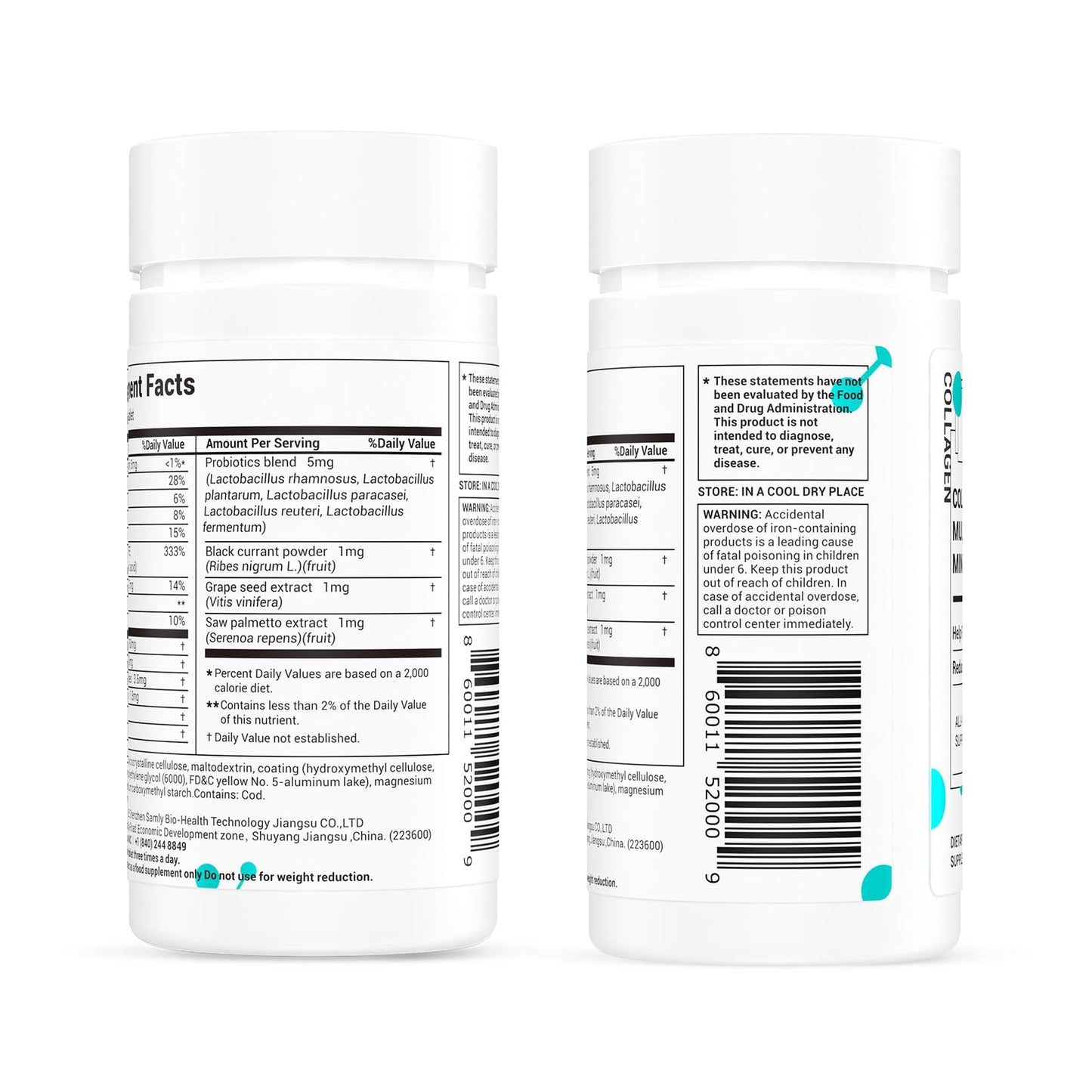 DrBioCare Collagen Peptides for Women โ Beauty Vitamin & Probiotic Supplement (120 Tablets)