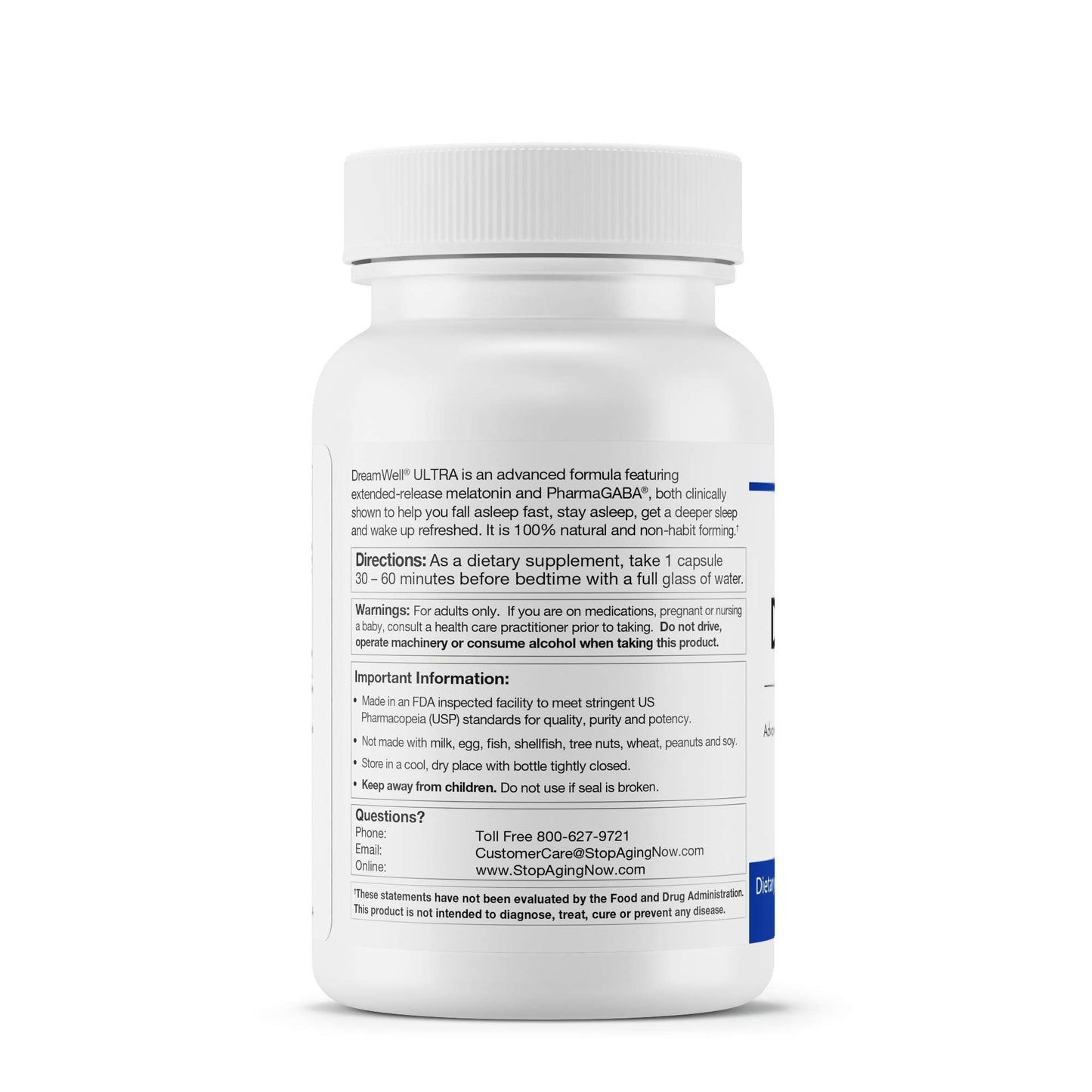 DreamWell Ultra Melatonin with GABA โ Sleep Support | Stop Aging Now
