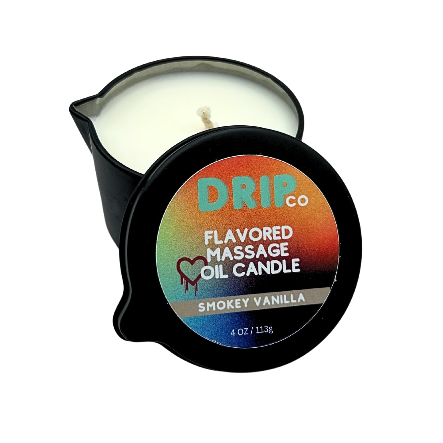 Drip Massage Candle 4 oz โ Smokey Vanilla Massage Oil for Couples | Massage Therapy Gift