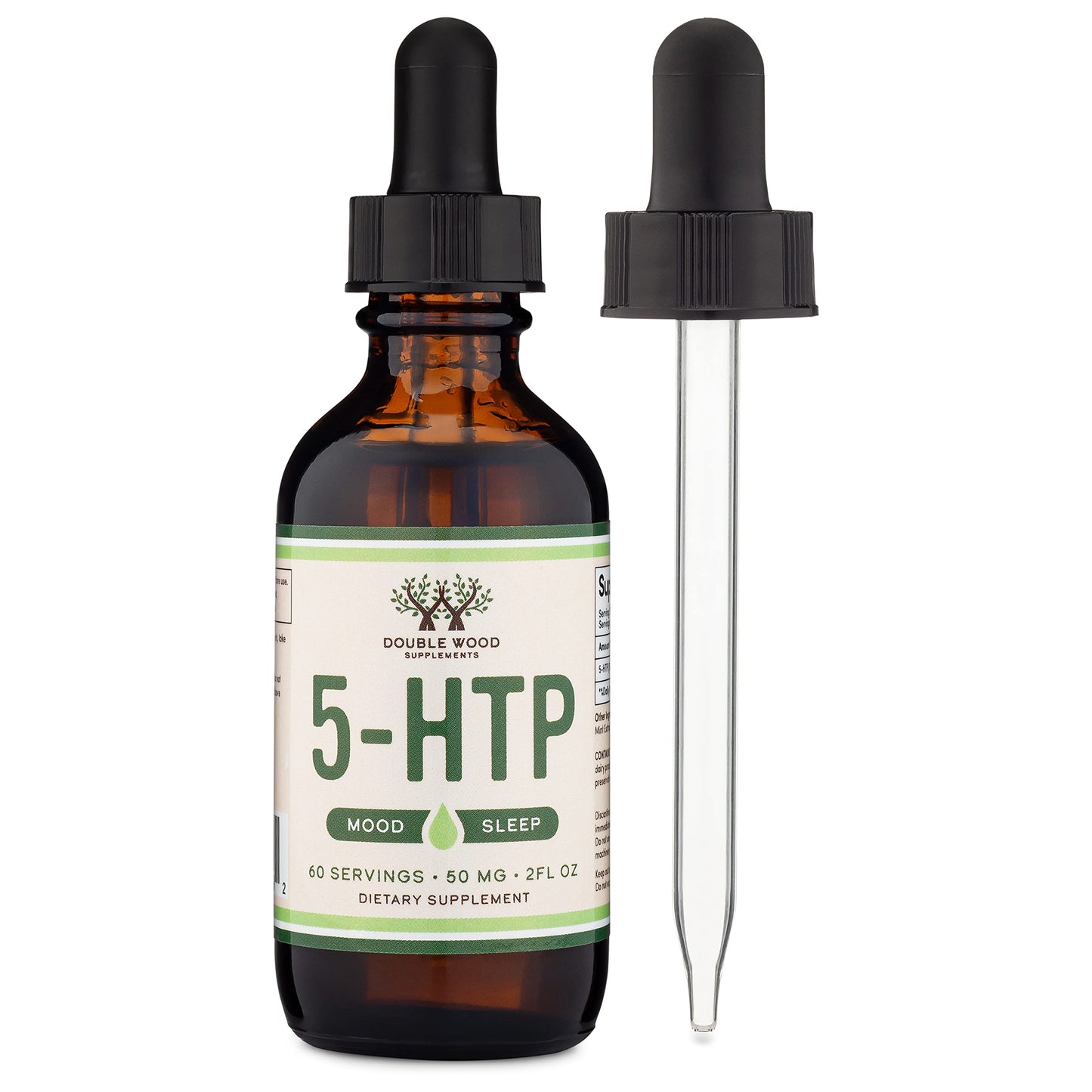 5-HTP Liquid Drops โ 60 Servings of 50mg 99%+ 5-HTP | Serotonin Support by Double Wood