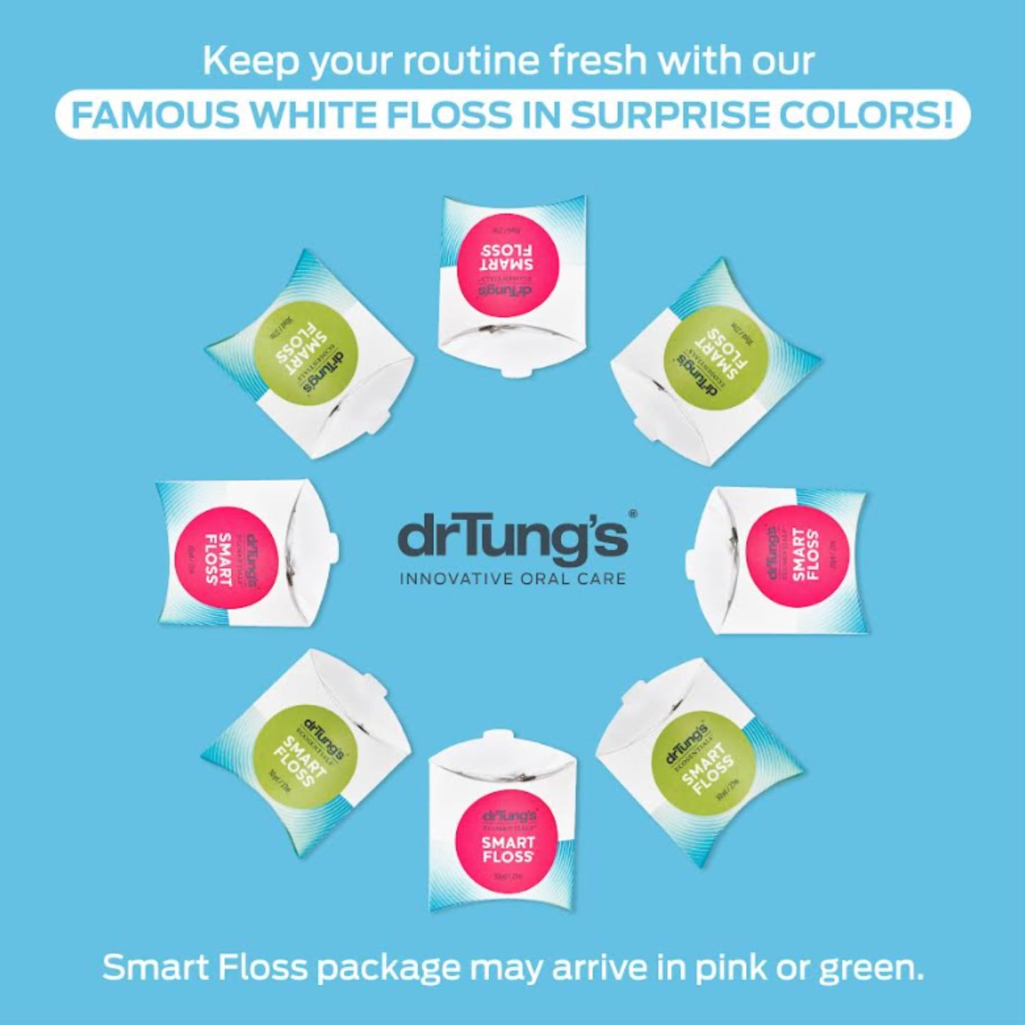 DrTung's Smart Floss โ Natural Expanding Cardamom Floss, BPA & PFAS Free (Pack of 3)