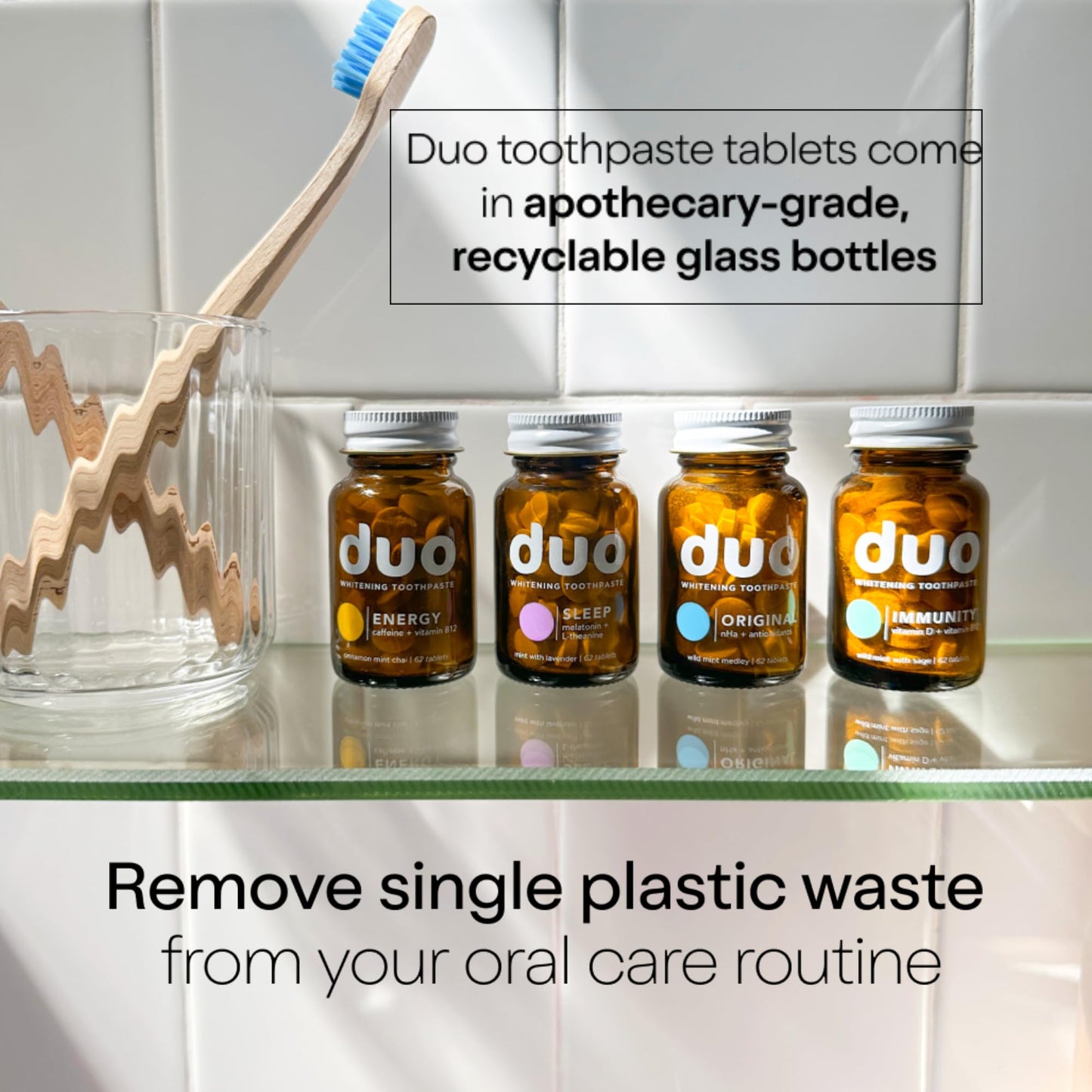 Duo Toothpaste Tablets with Nano-Hydroxyapatite (nHa) โ Natural Whitening, Remineralize & Sensitivity Relief
