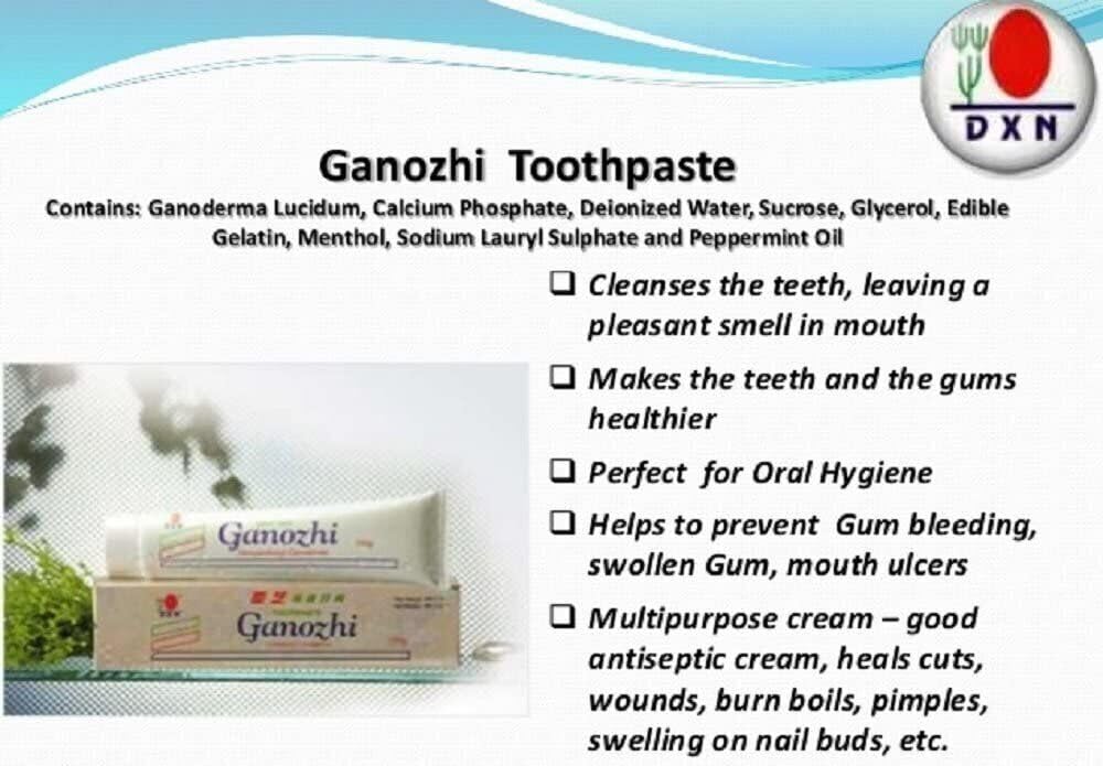 DXN Ganozhi Toothpaste + Nona Manis Coaster Pack (5 Boxes) โ 150g Each