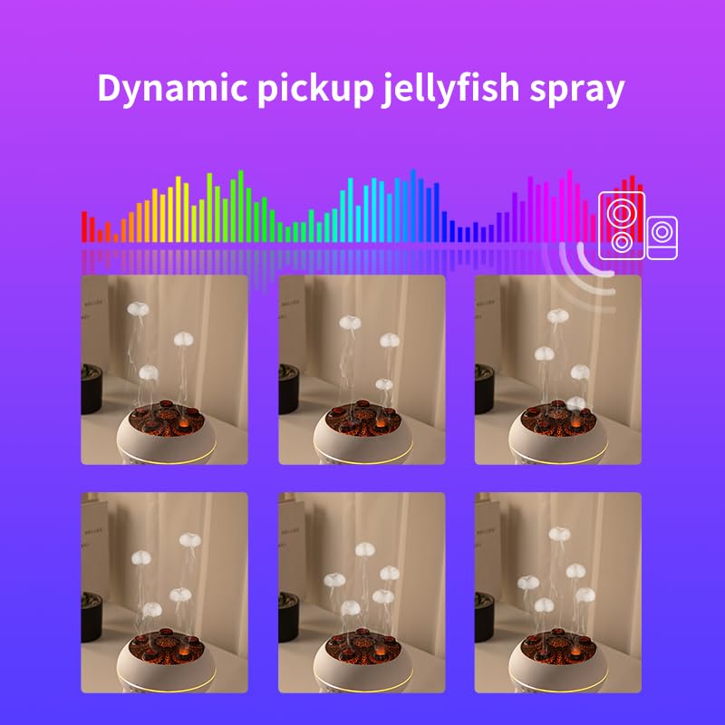 Dynamic Jellyfish Air Humidifier & Diffuser โ 250ml, Remote, 7 Color Lights, 4H/8H Timer