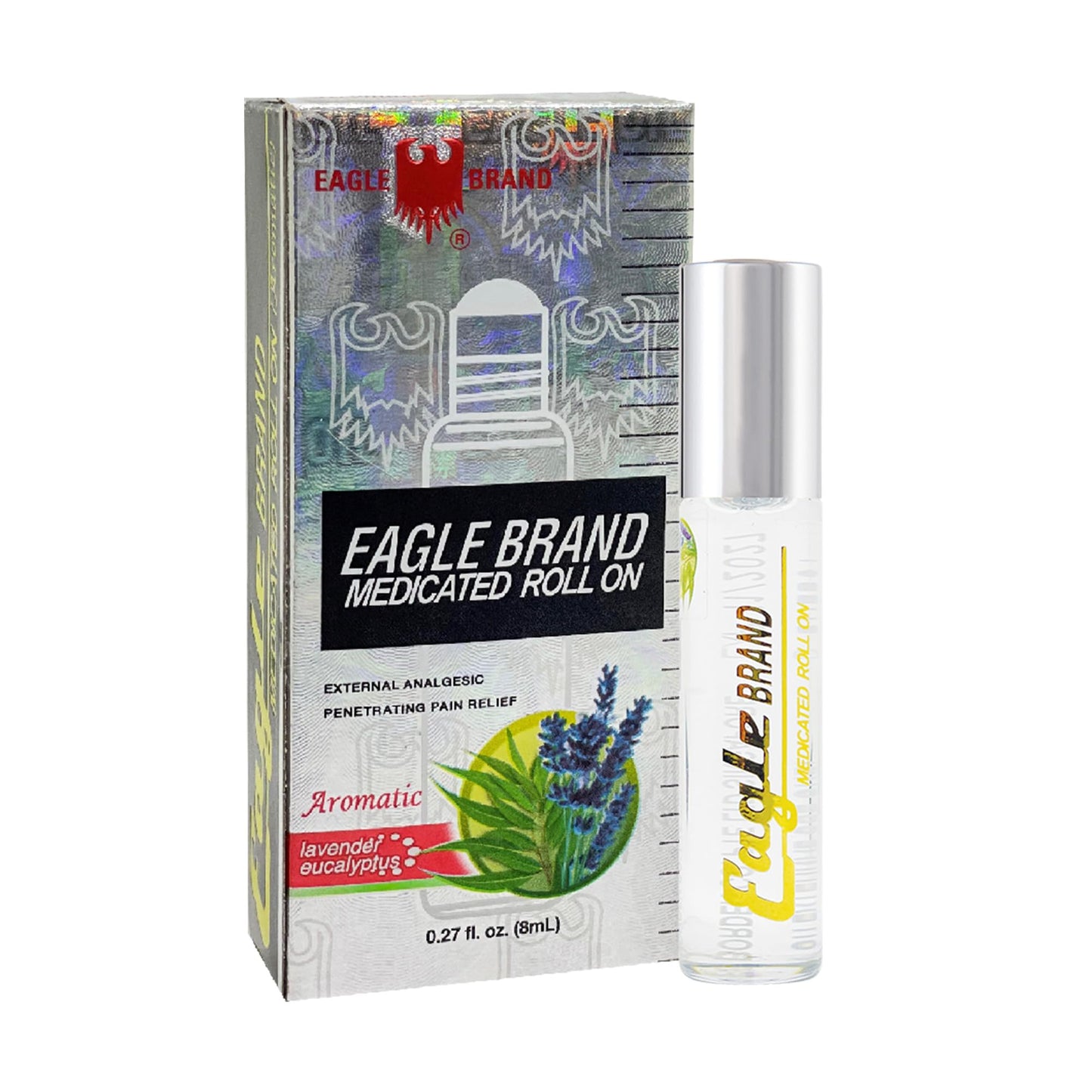 Eagle Brand Medicated Oil Roll-On โ Lavender & Eucalyptus (12 Pack)
