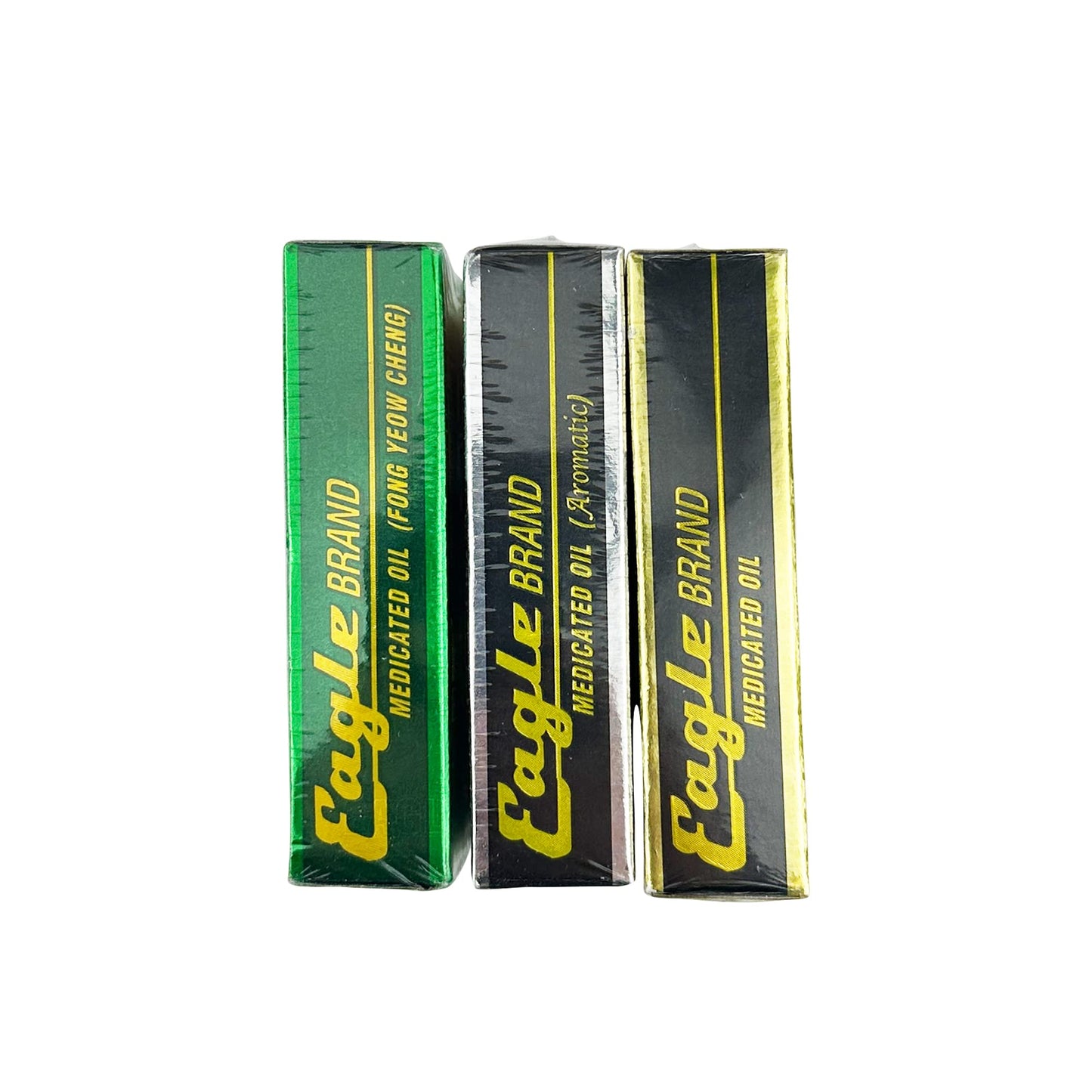 Eagle Brand Medicated Oils Variety Pack โ 3 x 0.8 oz (Green, Gold, Clear)