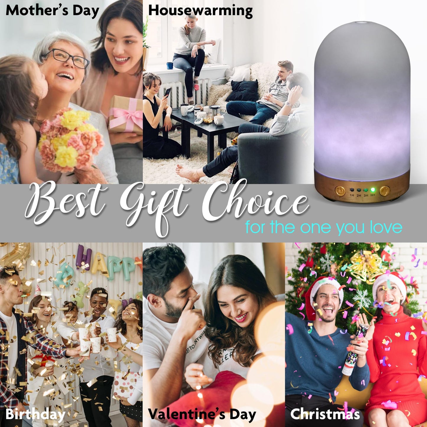 Earnest Living 100 ml Essential Oil Diffuser โ Ultrasonic, Auto Off, 4 Timers