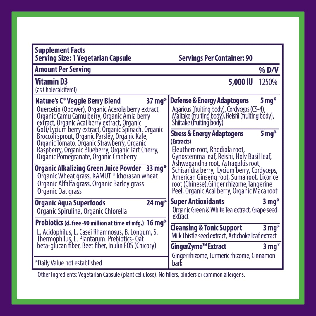 Paradise Herbs Earth's Blend Vitamin D3 โ Bone Health & Immune Support, 90 Vegetarian Capsules